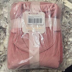 🩷🆕 Soma Antique Pink Microfleece Pajama Set NWT $104 Size L